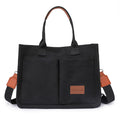 Women's Canvas Tote Bag Large Capacity Multi Pocket Shoulder Crossbody Messenger Bag