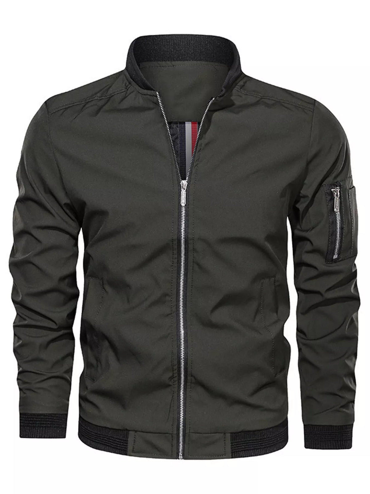 Men's Lightweight Bomber Jacket with Sleeve Pocket — photo 56