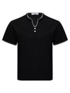 Atelier Contrast-Stitch Notch-Neck Tee — color or detail view 5