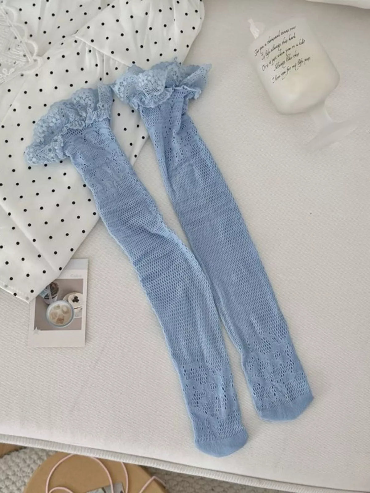 Women's Lace Fishnet Knee-High Socks
