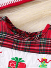 Sunny Days Christmas Plaid Ruffle Sleeve One-Piece — product view 3