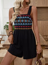 Marais Embroidered Wide Strap Romper — product view 4
