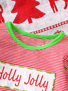 Storybook Christmas-Themed Striped Snap-Leg One-Piece — product view 7