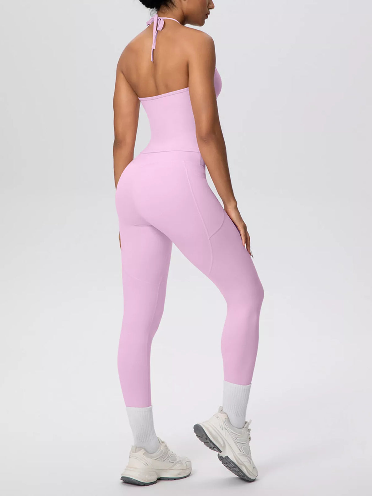 Halter Cami & High-Waisted Leggings Set