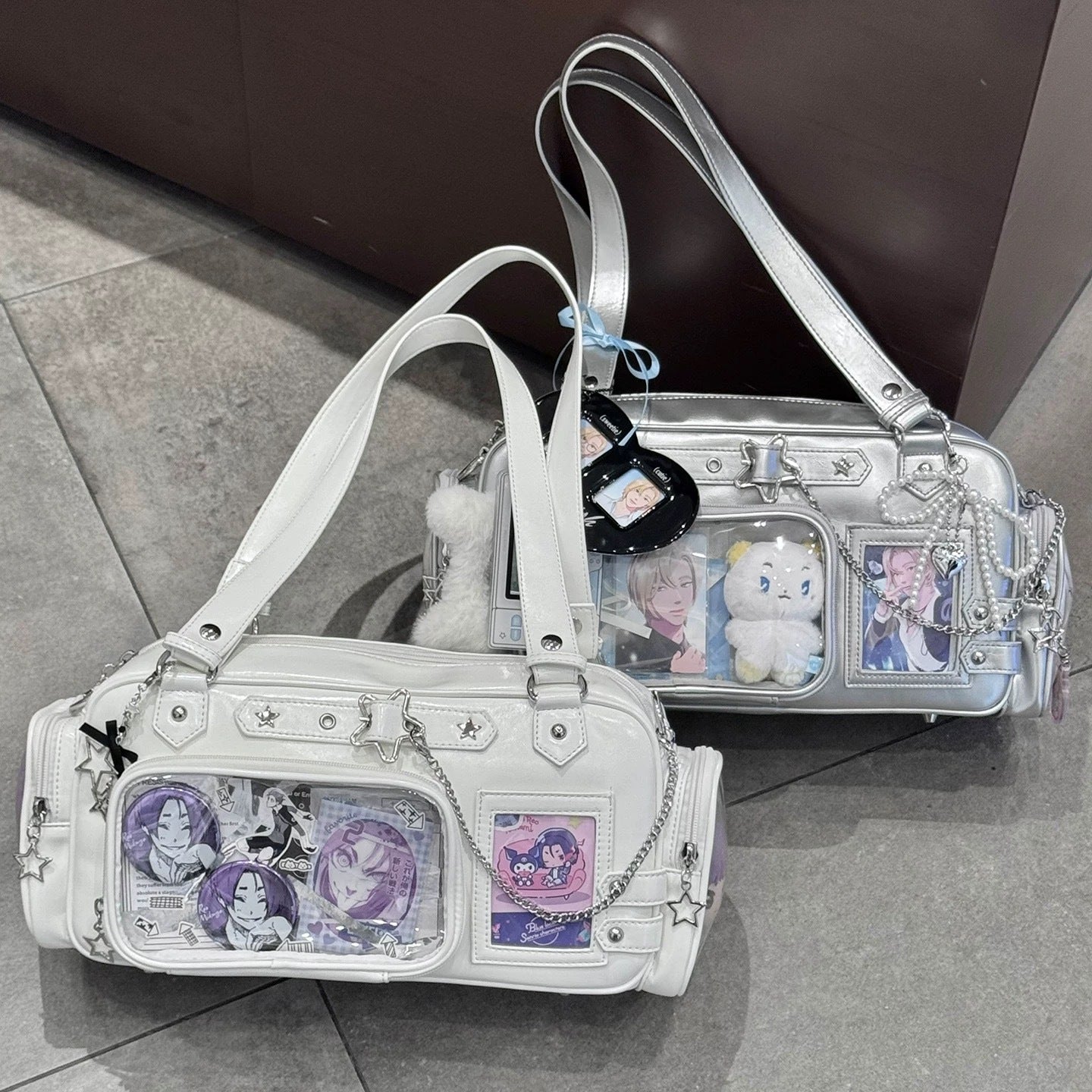 Women's PU Leather Crossbody Bag with Chain Strap & Card Holder – Streetwear Mini Shoulder Bag