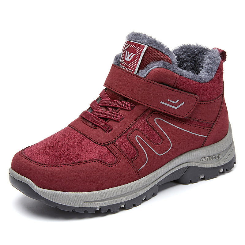 Women's Cotton Snow Boots With Velcro Closure | Winter Boots for Snowy Terrain