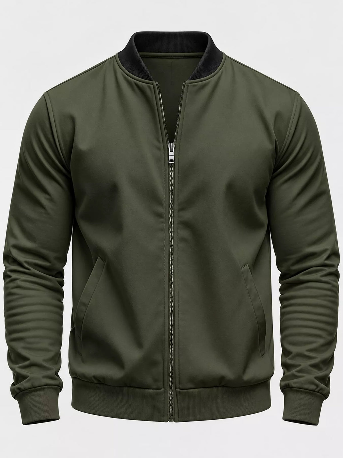Men's Classic-Fit Zip-Up Bomber Jacket with Pockets — photo 46