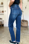 Judy Blue Sutton high-rise distressed straight jeans — alternate product view 11