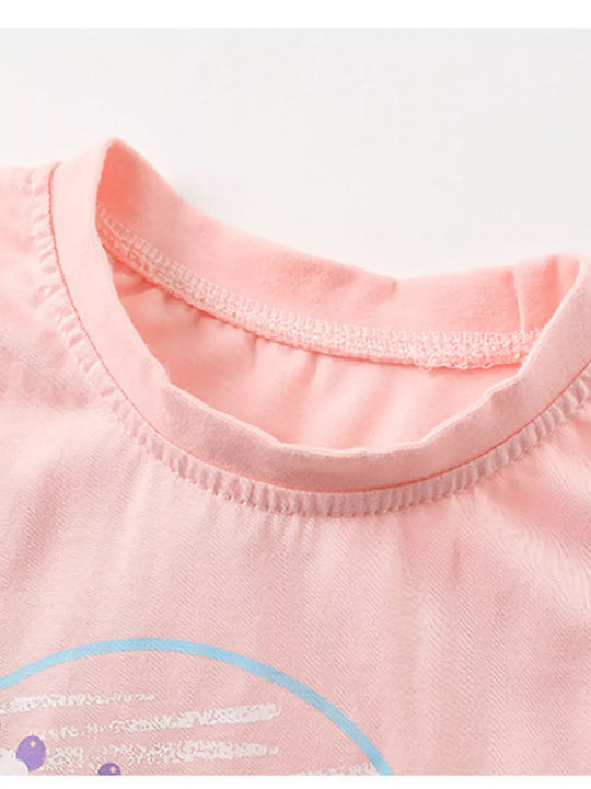 Another view: Kids' Out of This World Planet Tee & Shorts Set – Apricot