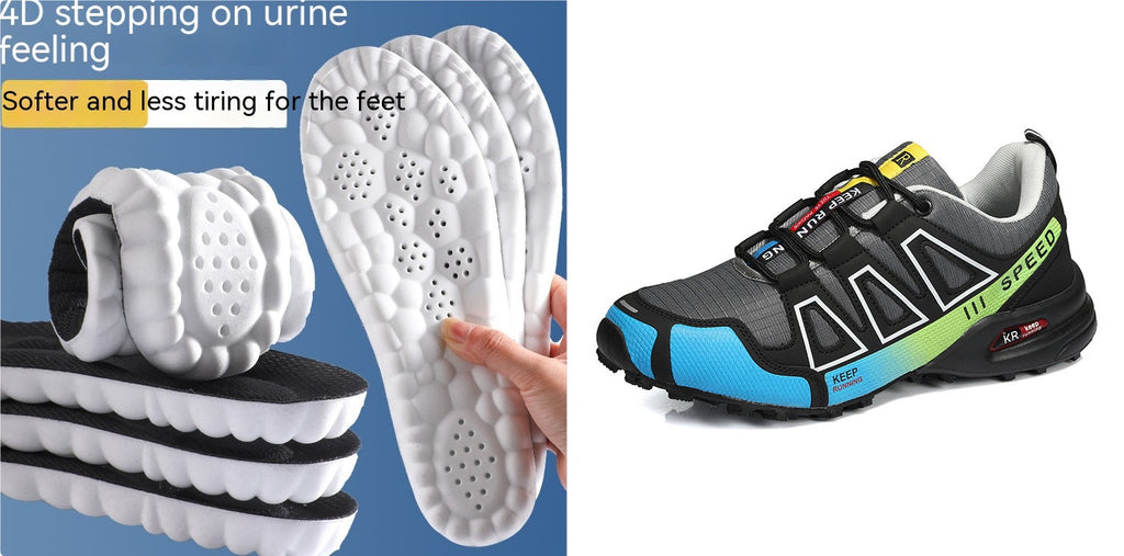 Men's Lightweight Breathable Trekking Shoes - Shock Absorption Off-Road Casual Sneakers