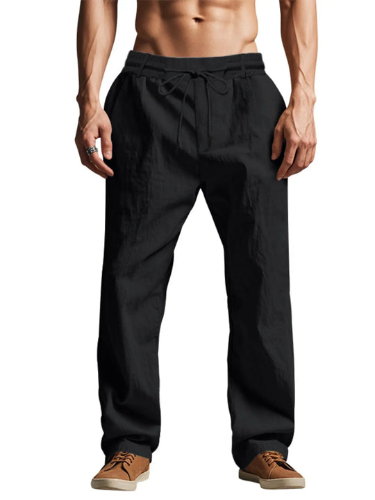 Another view: Men's Relaxed Drawstring Pants with Pockets