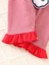 Storybook Christmas-Themed Striped Snap-Leg One-Piece — product view 3