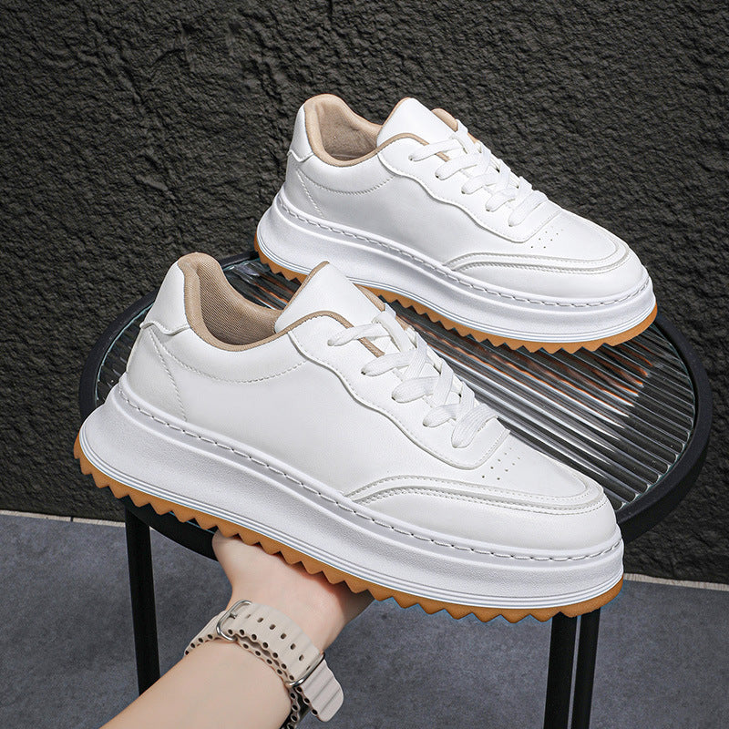 Trendy Breathable Lace-Up Sporty-Casual Shoes for Men – Round Toe Low Heel Sneakers