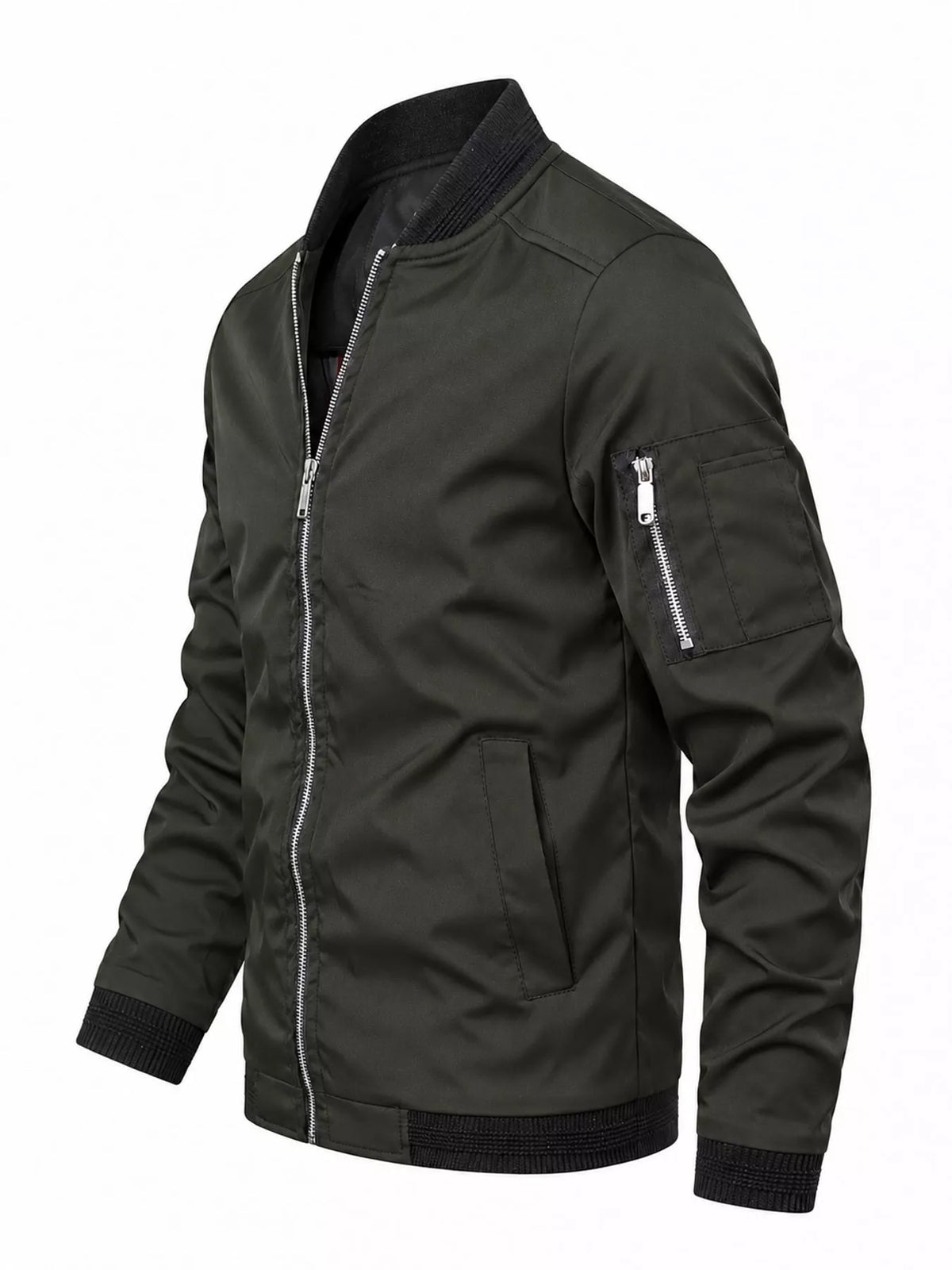 Men's Lightweight Bomber Jacket with Sleeve Pocket — photo 17