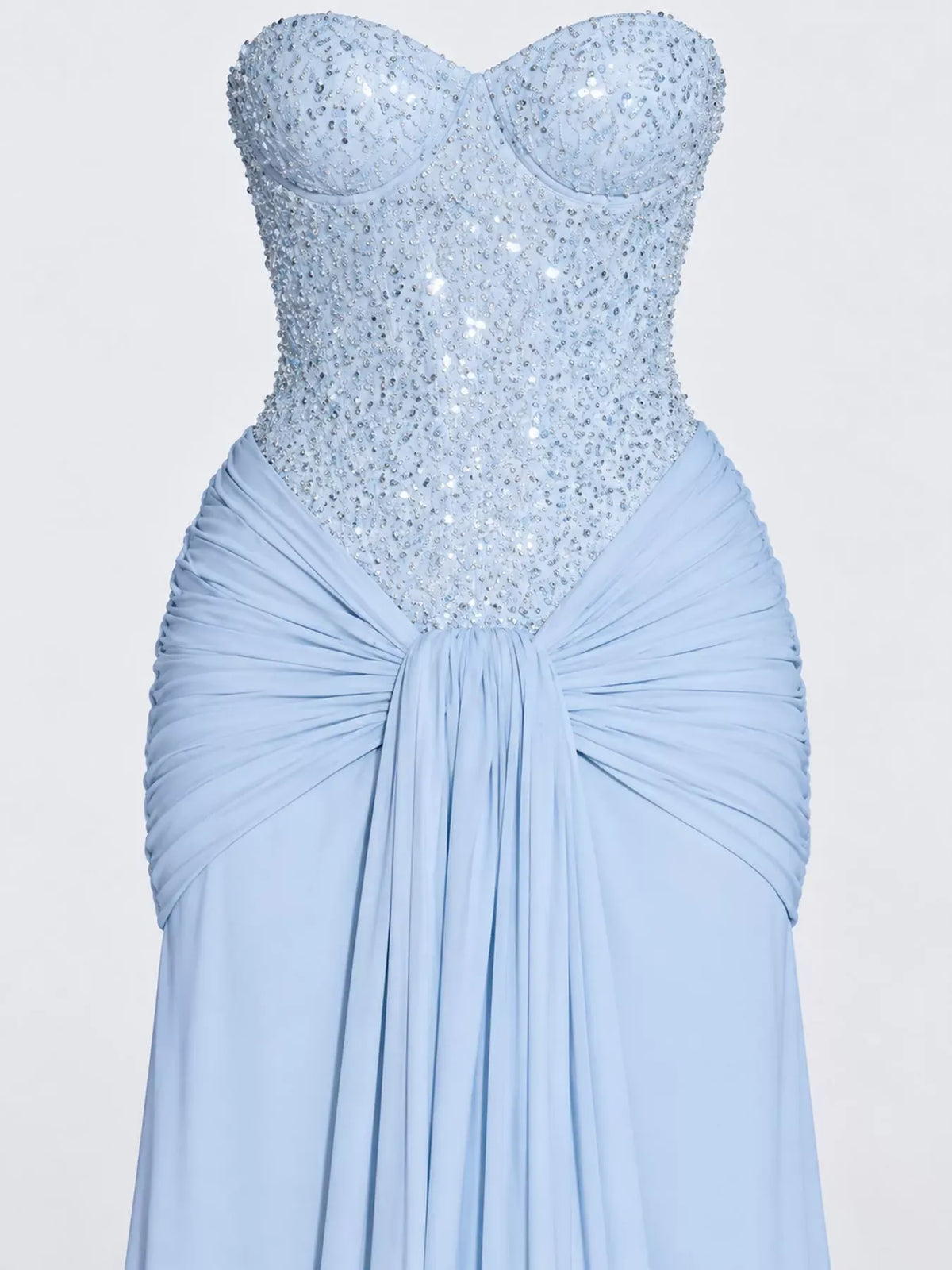 Women's Strapless Sequin Corset Maxi Dress — photo 16