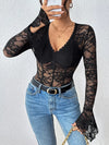 Isla Lace Long-Sleeve Bodysuit — product view 4