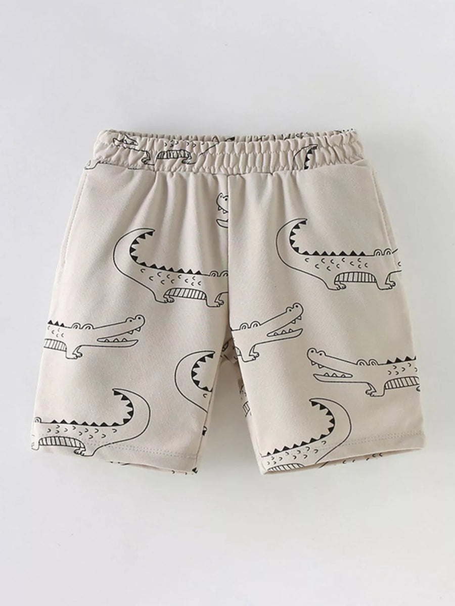 North Star Crocodile Print Shorts