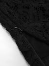 Women's unlined black lace long skirt