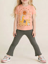 Watermelon pink children’s graphic tee and pants set.