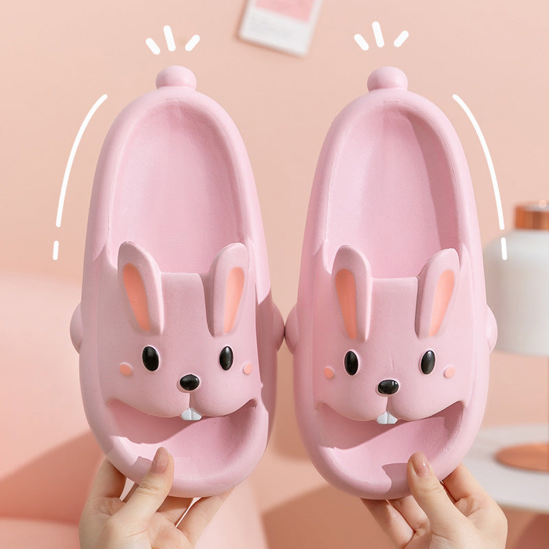 Kids & Women's Cute Rabbit Slippers | Breathable Non-Slip EVA Flip-Flops