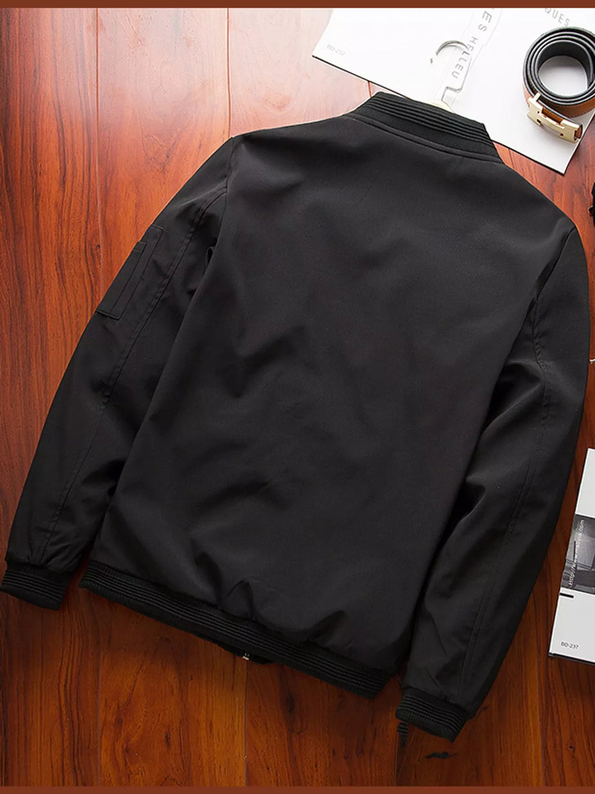 Men's Lightweight Bomber Jacket with Sleeve Pocket — photo 4