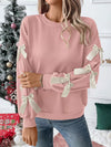 Isla Bow-Detail Sleeve Crewneck Sweatshirt — product view 1