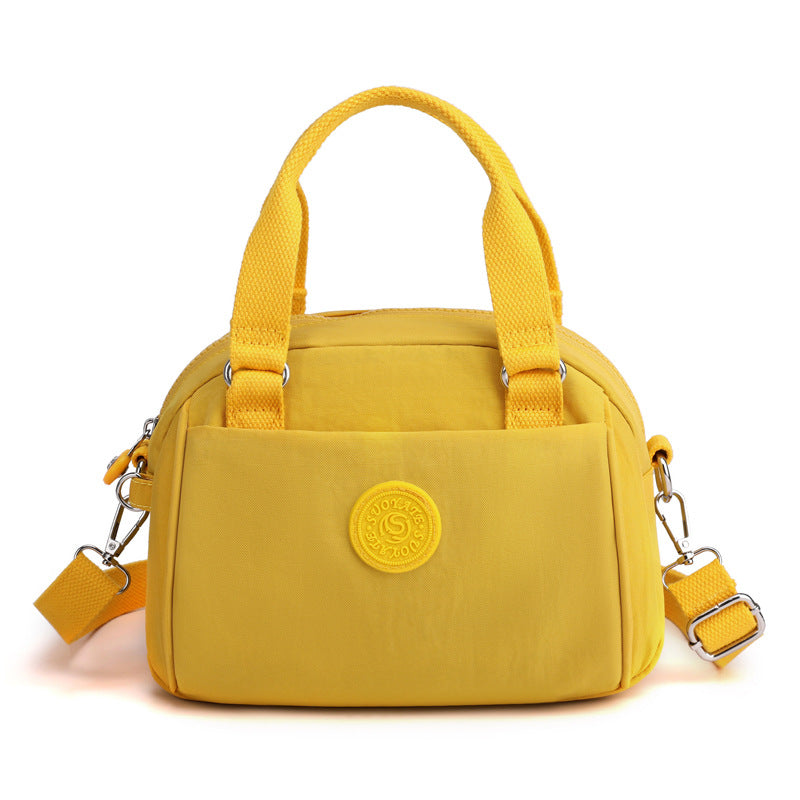 Multi-Layered Compact Portable Nylon Shoulder Crossbody Bag