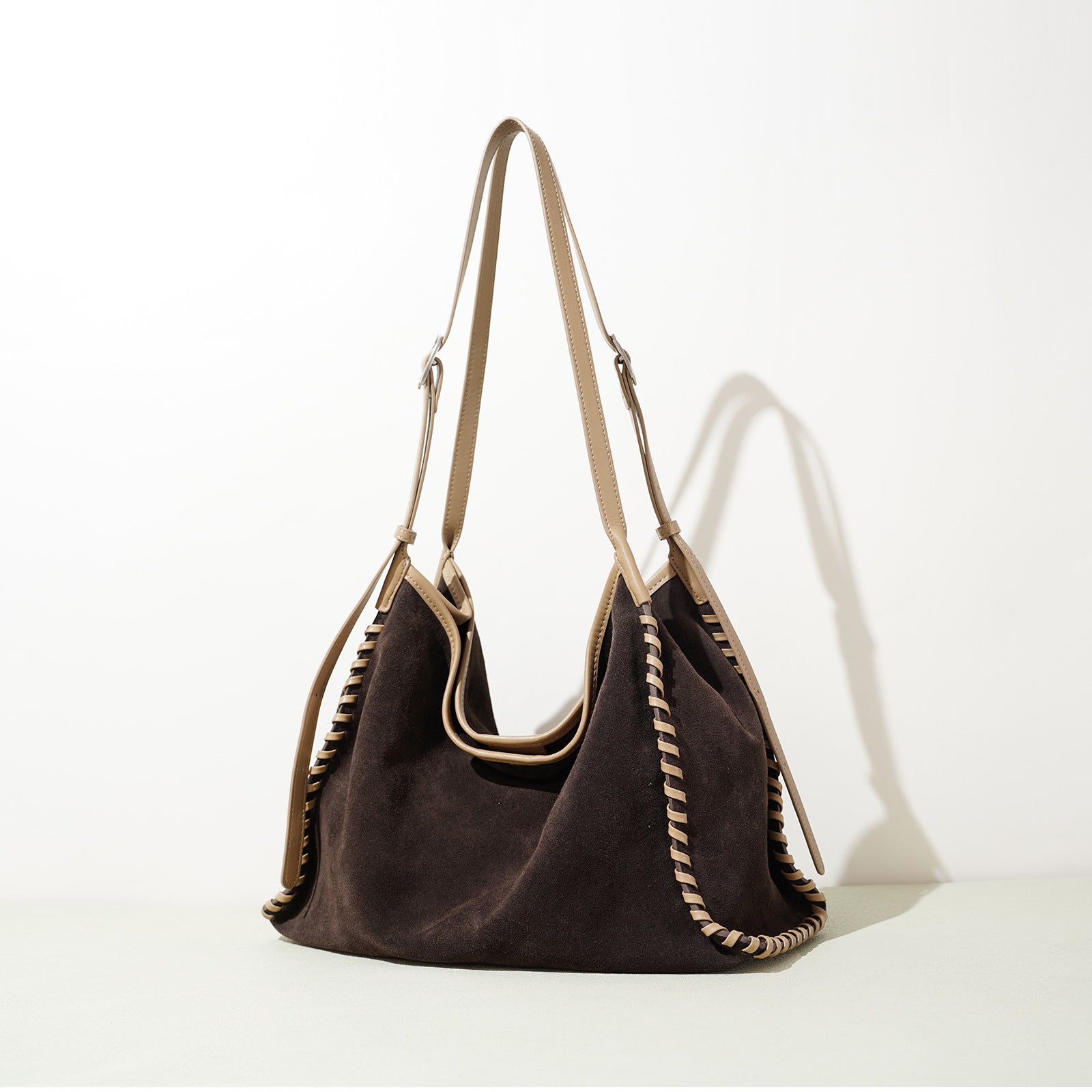 Women's Matte Leather Crossbody Bag – Minimalist Shoulder Commuter Bag