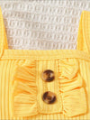 Sunny Days Bee Print Ruffle-Trim One-Piece Bodysuit Dress — product view 2