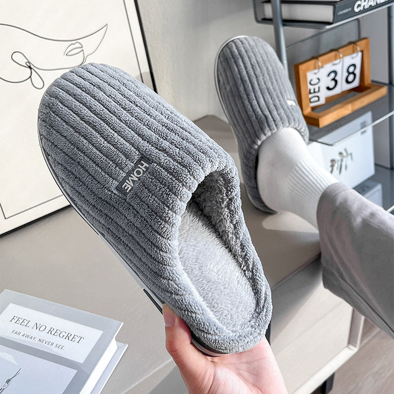 Women's Plush Cotton Slippers - Non-Slip Winter House Shoes Indoor Warm Comfort
