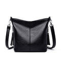 Women's High-Capacity Tassel Crossbody Bag – Leather Bucket Bag with Zipper Pocket