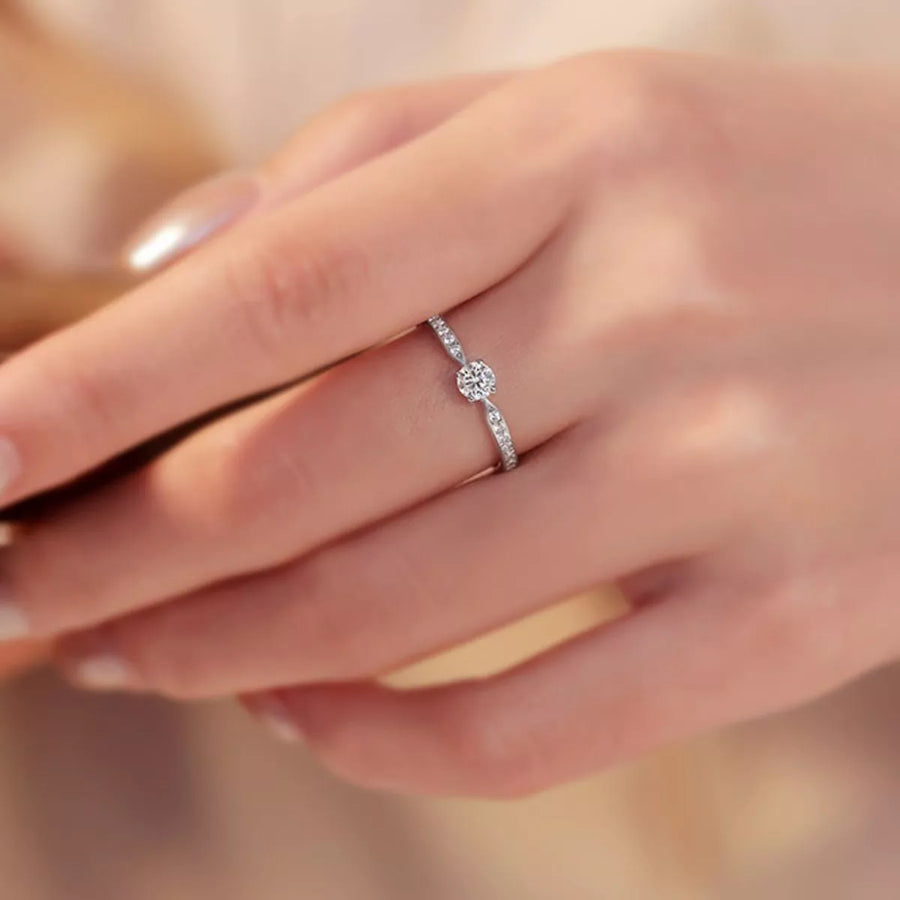 1 Carat 925 Sterling Silver Moissanite Ring