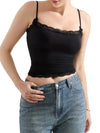 Women's lace-trim sleeveless top in six colors