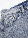 Pale Indigo Wide-Leg Denim Shorts — color or detail view 7