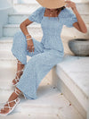 Noelle Printed Square Neck Puff Sleeve Jumpsuit — product view 23