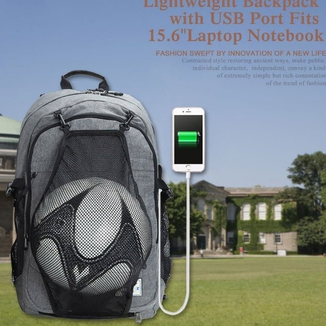 Anti-Theft USB Charging Laptop Backpack – Water-Resistant Nylon Travel Bag with Shoulder Straps