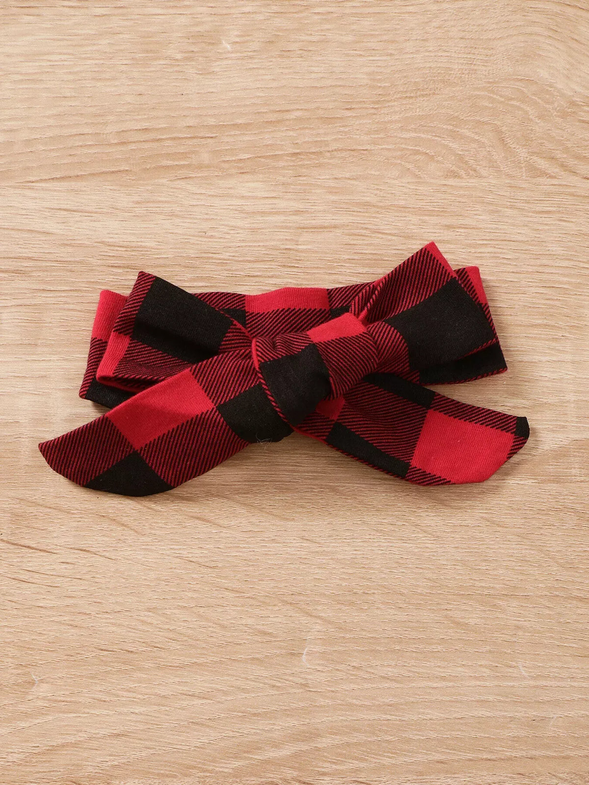 Baby Girls' Christmas Tree Top, Plaid Pants & Headband Set — photo 7