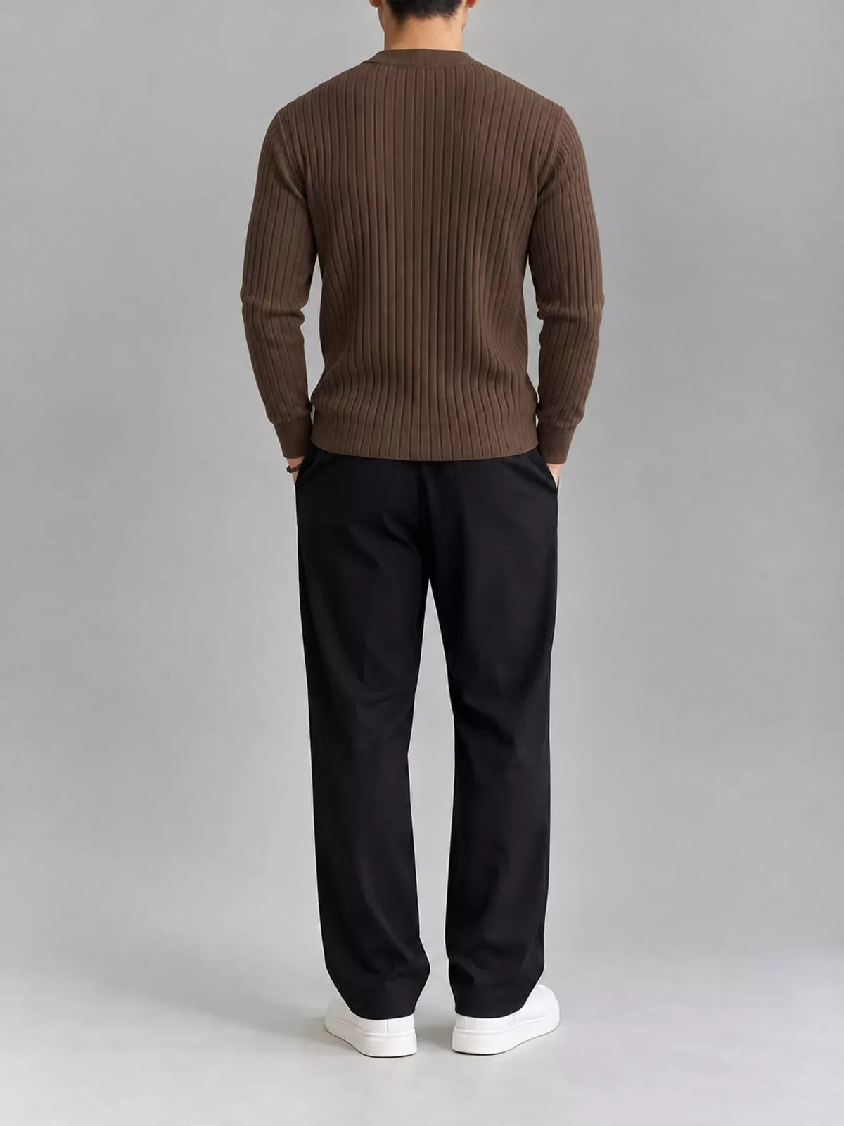 Men's Slim-Fit Ribbed Knit Top with Button Detail — photo 6