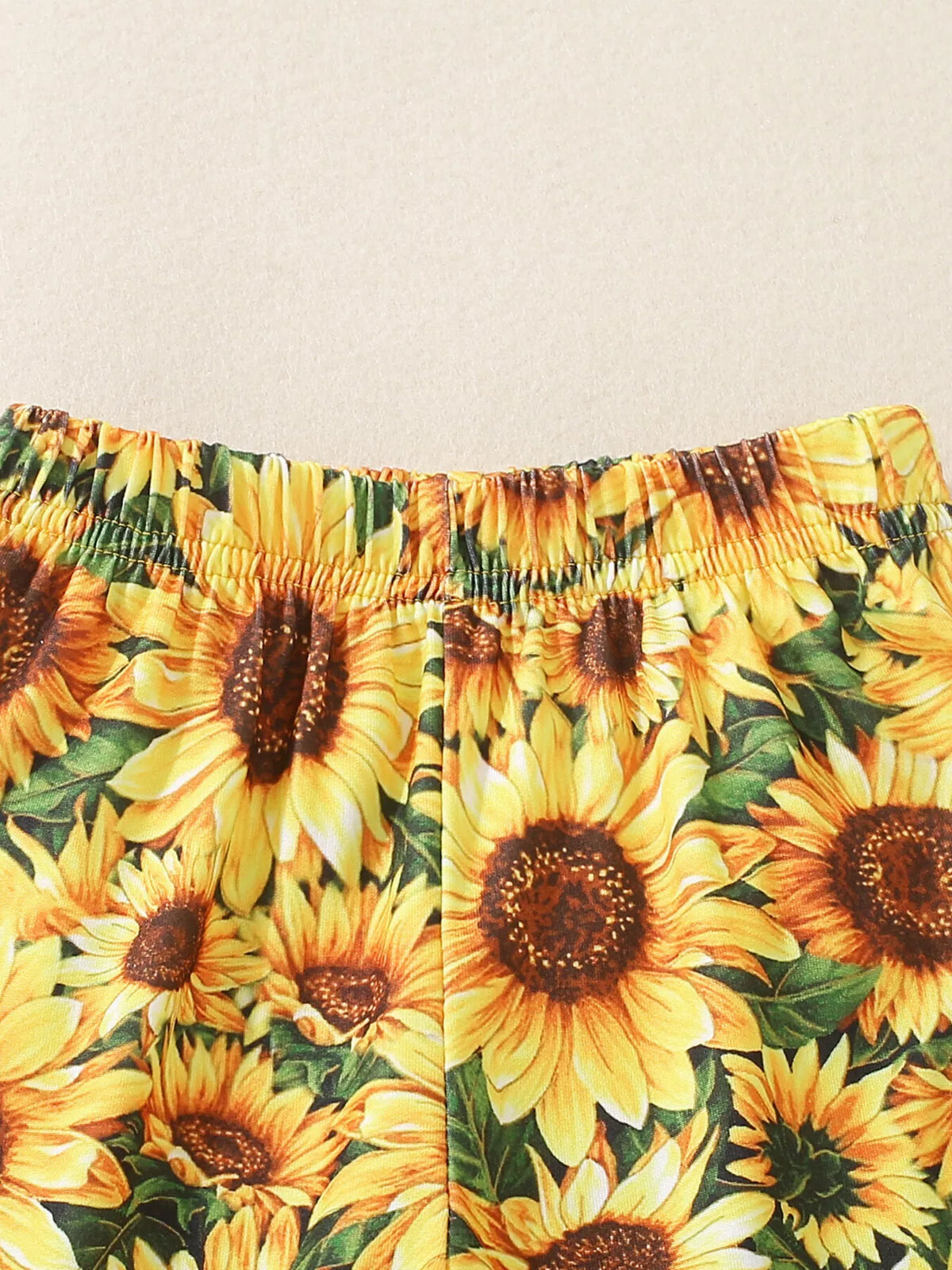 Sunflower Smocked Top & Bell-Bottom Set