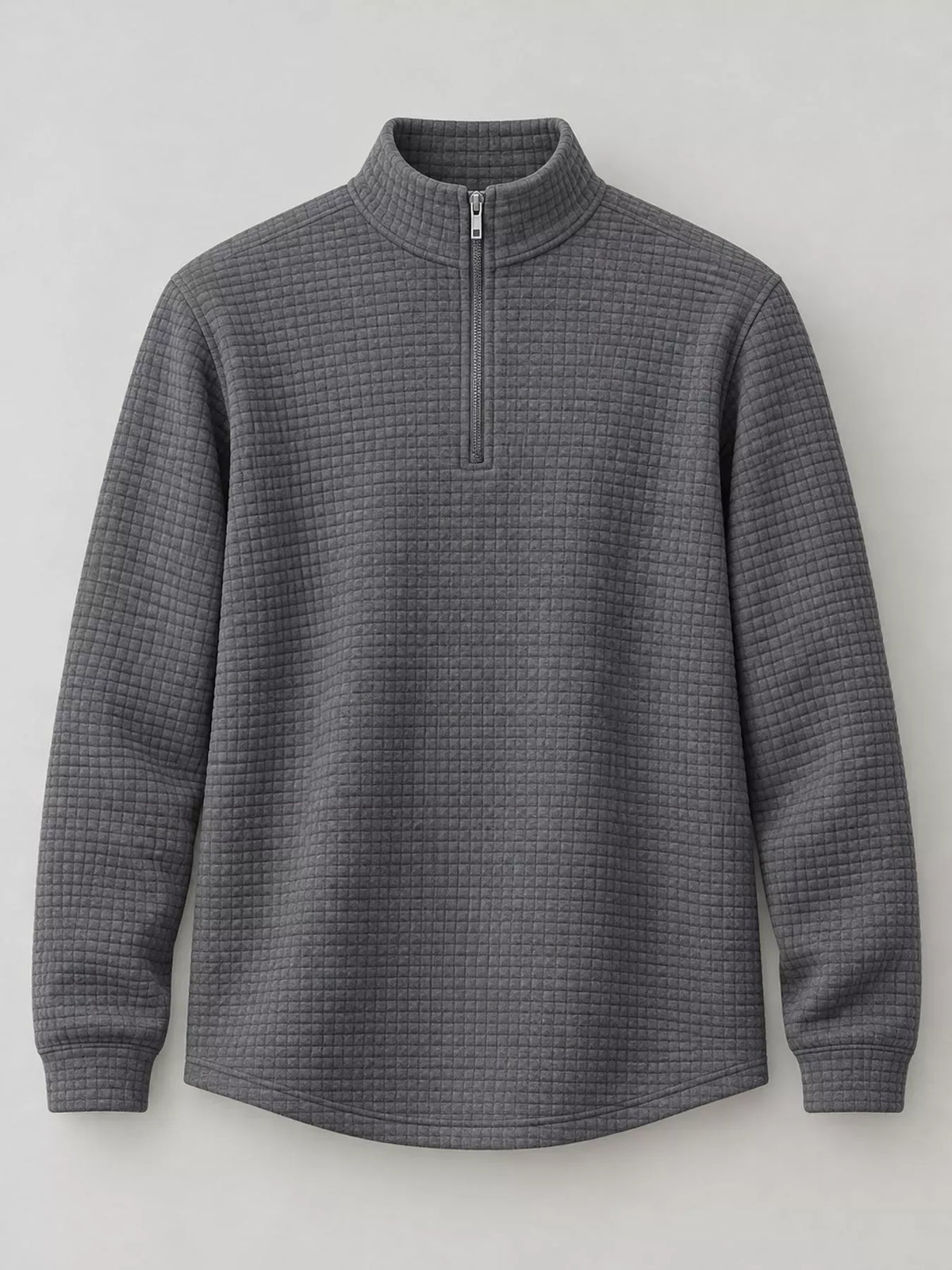 Men's Waffle-Knit Quarter-Zip Sweatshirt — photo 31