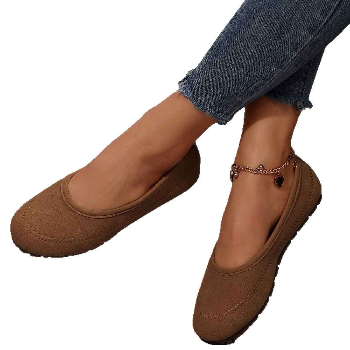 Women's Round Toe Slip-On Loafers | Mesh Flat Shoes for Everyday Wear
