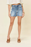 Judy Blue Blake High-Rise Raw-Hem Denim Shorts — product view 6