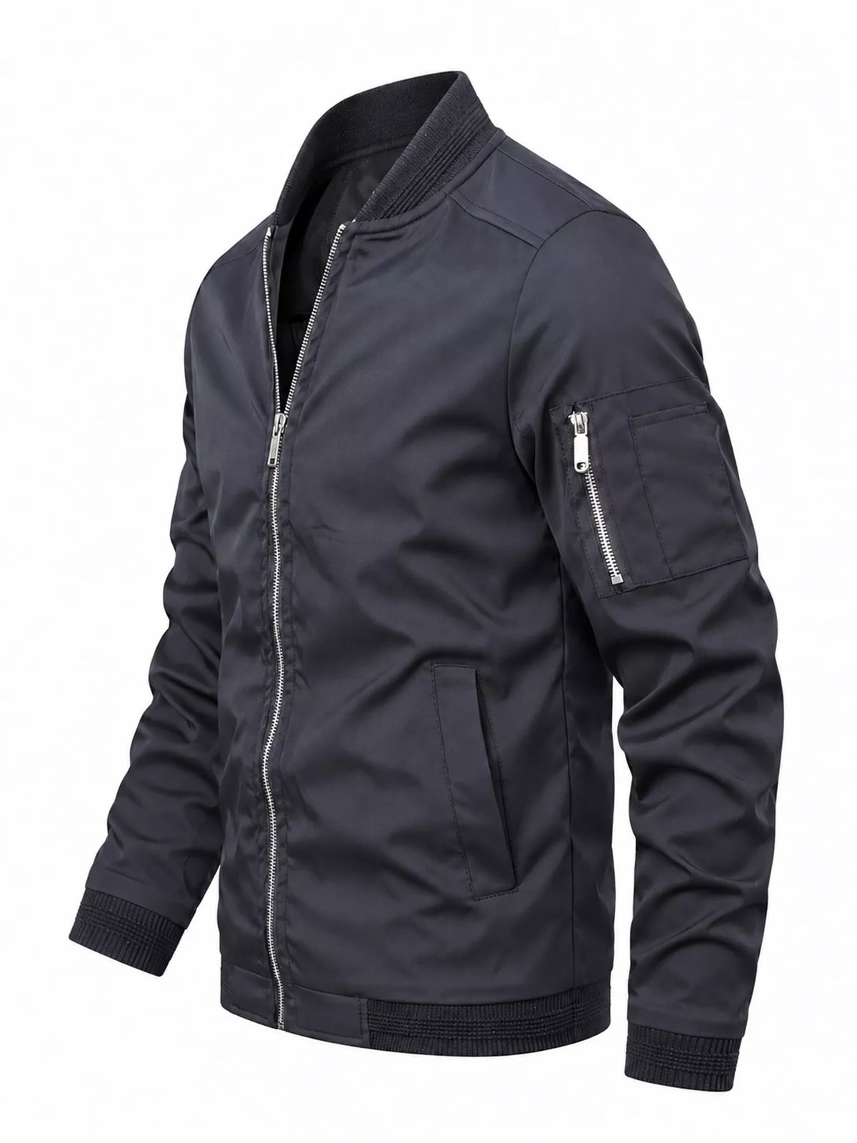Men's Lightweight Bomber Jacket with Sleeve Pocket — photo 40