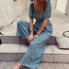 Noelle Printed Square Neck Puff Sleeve Jumpsuit — product view 3