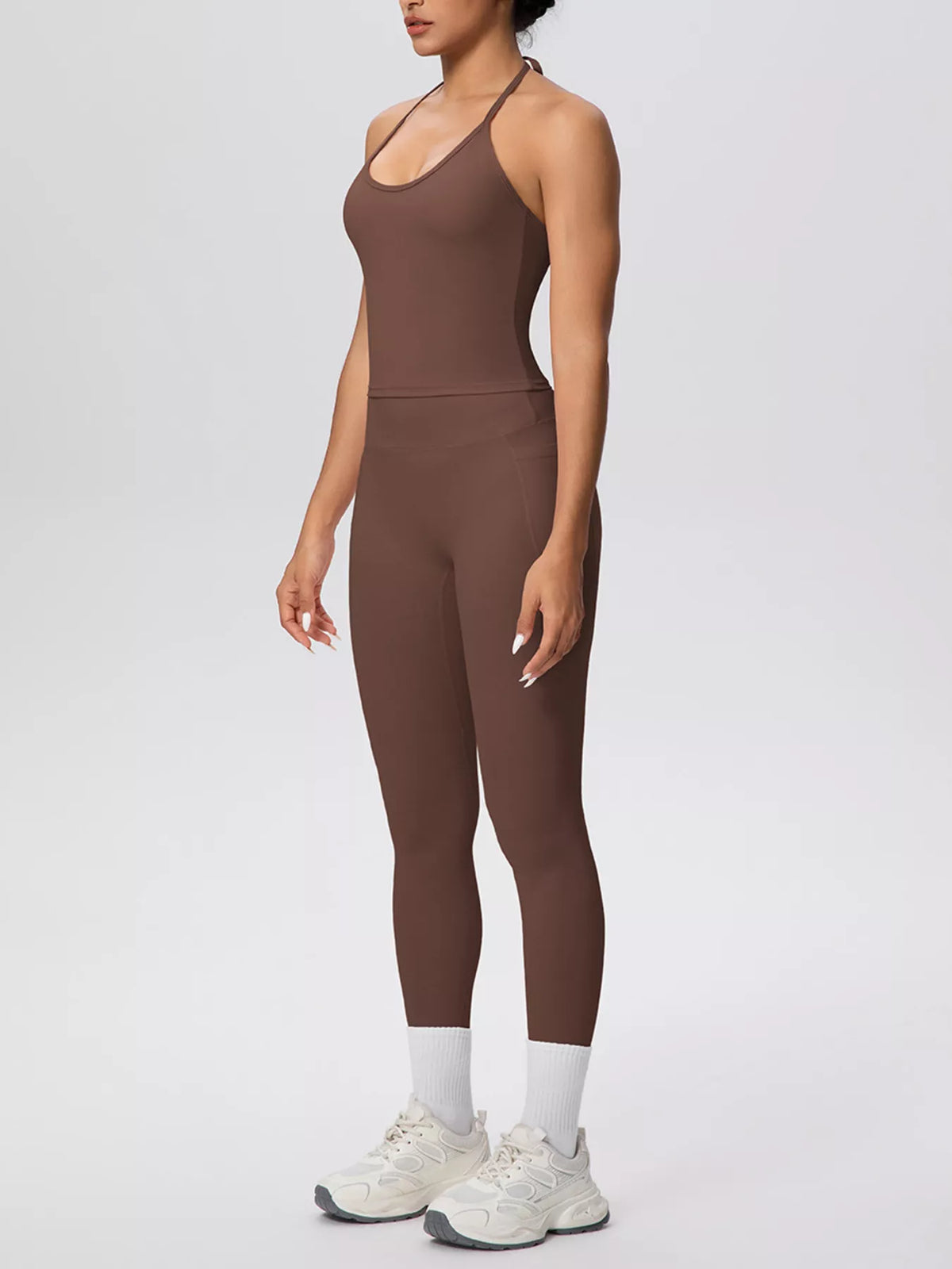Halter Cami & High-Waisted Leggings Set
