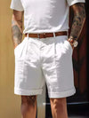Gallery Pleated Tailored Shorts — color or detail view 5
