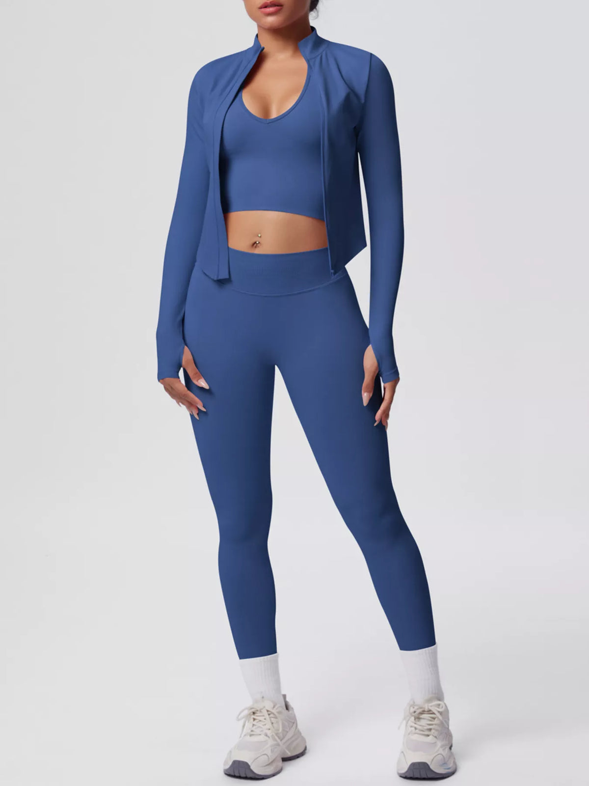 Tank, Zip Jacket & Leggings 3-Piece Active Set