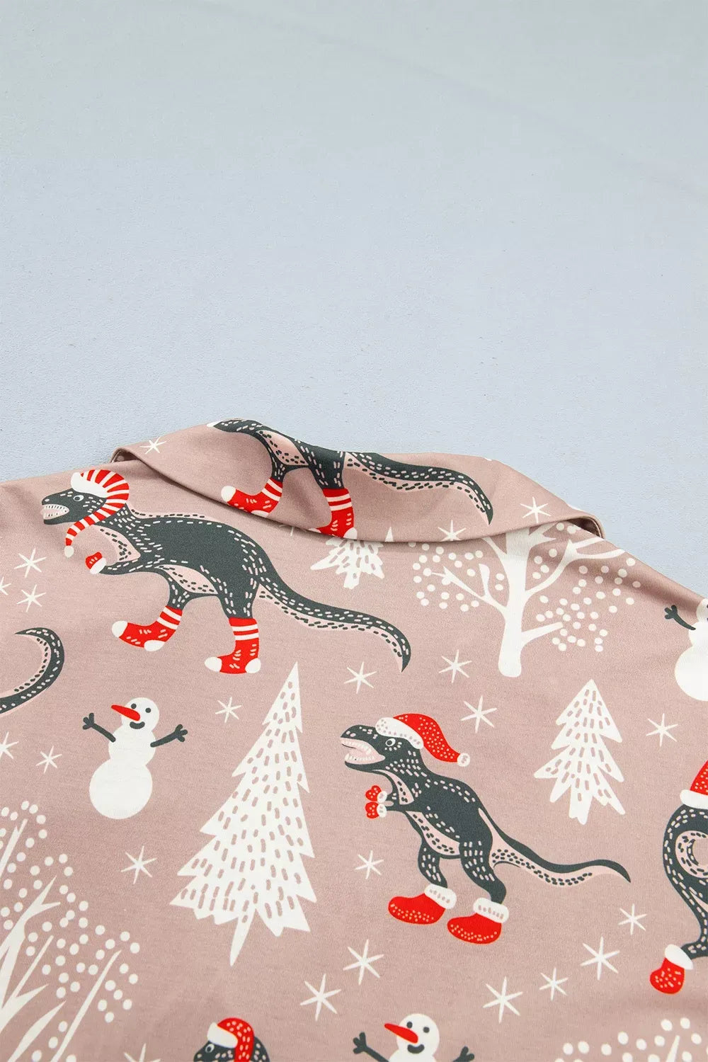 Women's Abstract-Print Button-Up Two-Piece Lounge Set — photo 6