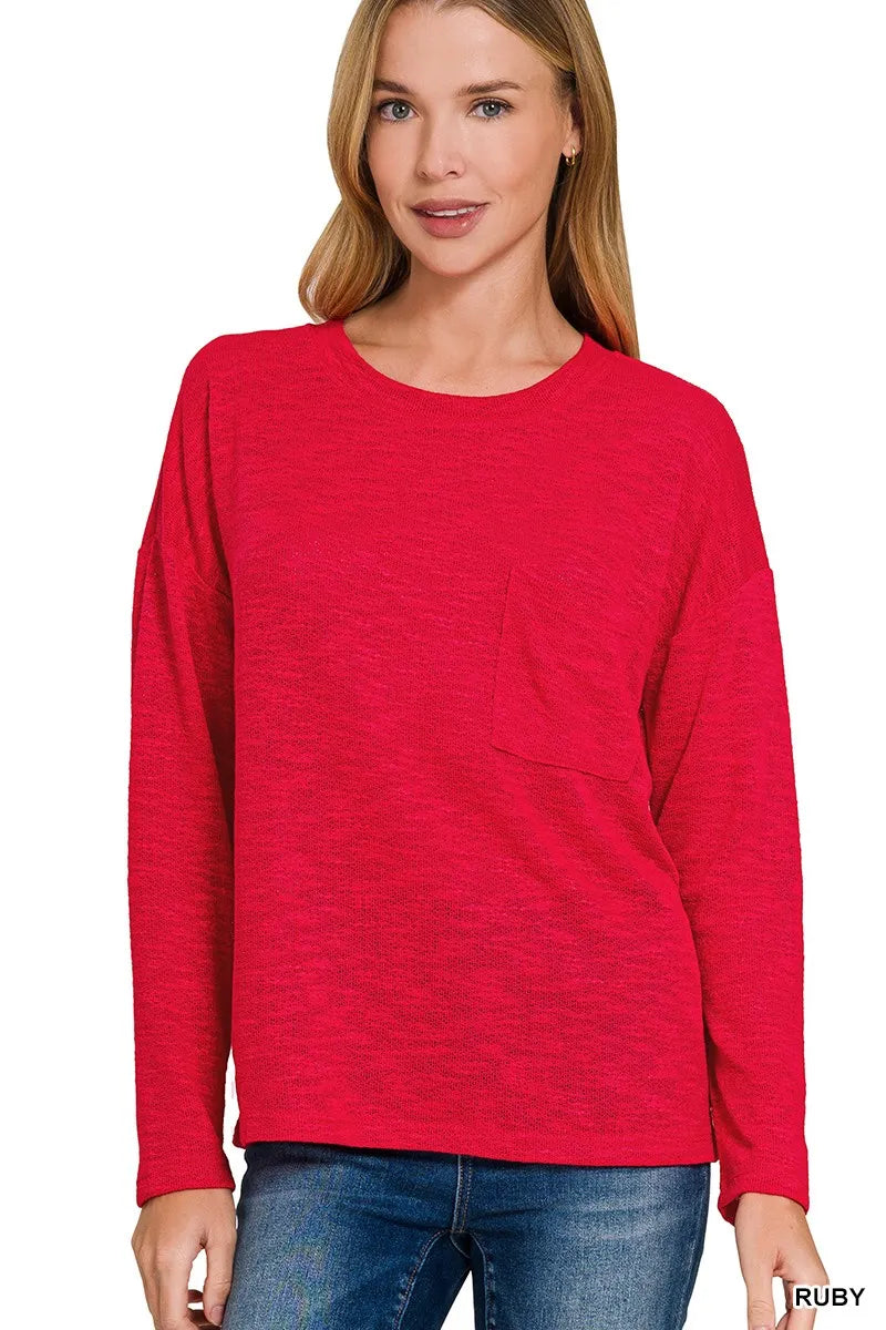Slub Hacci Long Sleeve T-Shirt