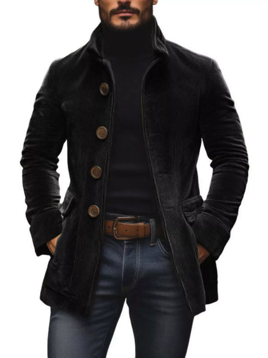 Another view: Men's Vintage Stand-Collar Coat